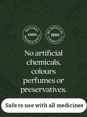 No artificial chemicals, colours perfumes or preservatives.